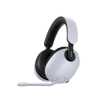 Gamer focused on the action in a futuristic virtual world with high-quality gaming headphones.